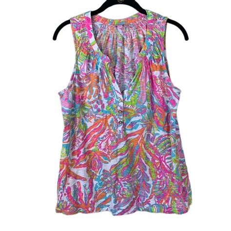 Lilly Pulitzer Tops Lilly Pulitzer Essie Sleeveless Tank Scuba To