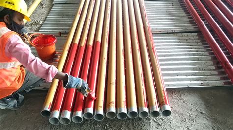 Fire Fighting Pipe Red Colour Paint Work Step By Step In Fire Fighting