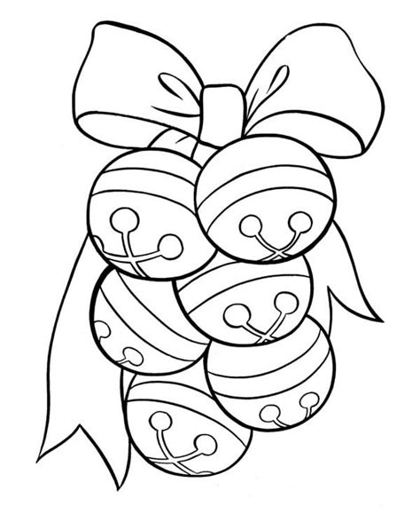39+ coloring pages of santa and his sleigh for printing and coloring. A Lovely Santas Sleigh Bells Decoration Coloring Page ...