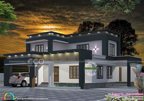 Flat Roof 5 Bhk House 3093 Sq Ft Kerala Home Design And Floor Plans