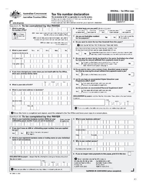 Tax File Declaration Form Fill Online Printable Fillable Blank Hot Sex Picture