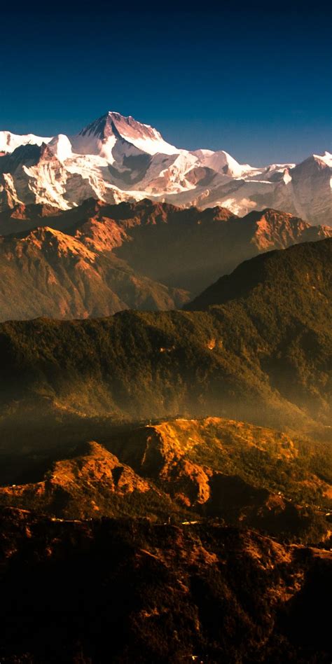 Mountain Nepal Himalaya Mountains Range 1080x2160 Wallpaper