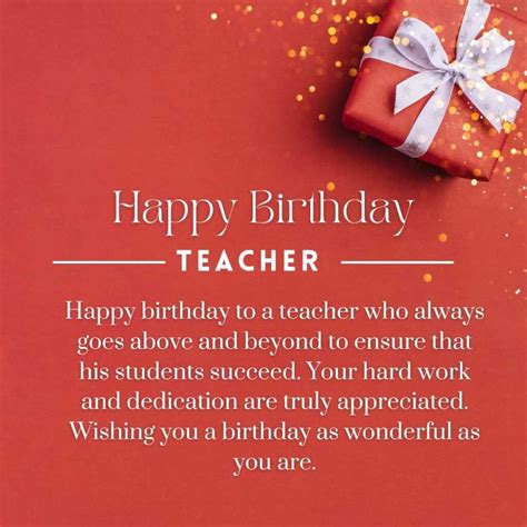 100 Unique And Loving Birthday Wishes For Male Teacher