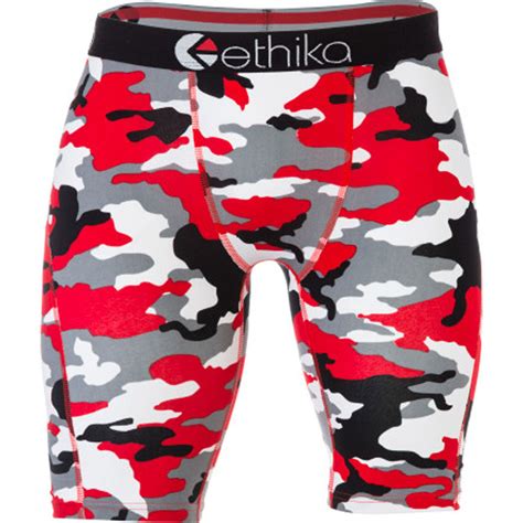 Ethika Clothing Underwear Staple Woodland Red Camo Mens Adult Motocross