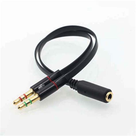 Headphones Y Cable Splitter Adapter Female To Male Premium Gold Plated