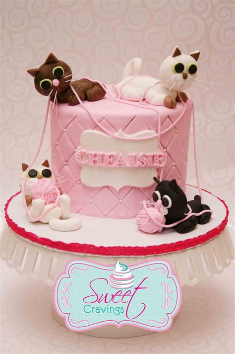 Fondant Cat Birthday Cake Birthday Cake For Cat Cat Cake Fondant Cat