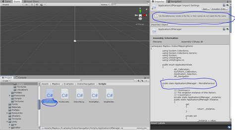 Have Errors In The Indoor Navigation In Ar With Unity Project No Monobehaviour Scripts Issue