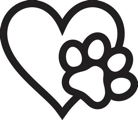 Paw Heart Vector Art Icons And Graphics For Free Download