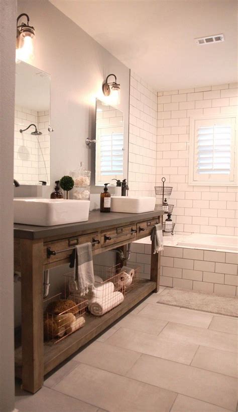 Marvelous Modern Farmhouse Style Bathroom Remodel Decor Ideas