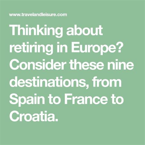 9 Of The Best Places To Retire In Europe In 2021 Best Places To