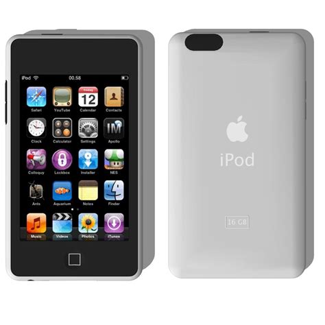 Apple ipod touch, 64gb, space gray (6th generation) (refurbished). iPod Touch 3D Model - FormFonts 3D Models & Textures