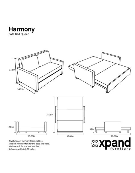 Suitable for smaller spaces and guest whatever small double size bed you choose, dreams' 12‐month guarantee ensures you're happy with your purchase. Harmony - Queen Size Memory Foam Sofa Bed | Expand ...