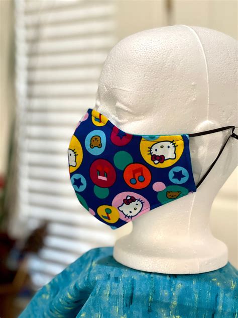 Hello Kitty Multicolor Adult Face Masks Face Covering Etsy