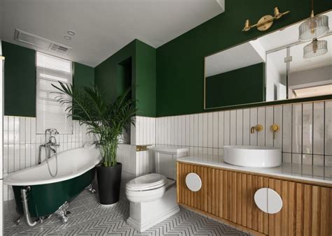 Forest Green Bathroom In 2021 Green Bathroom Bathroom Inspiration