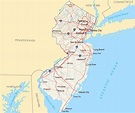 New Jersey State Map With Cities – Map Vector