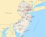 New Jersey State Map With Cities – Map Vector