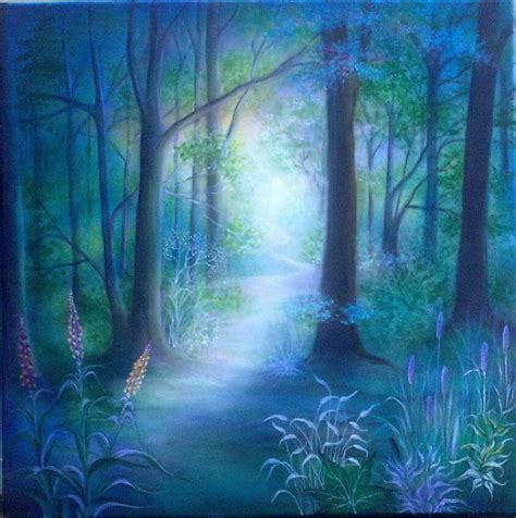 Fairy Tale Forest Paths Fairy Tale Forest Tree Painting