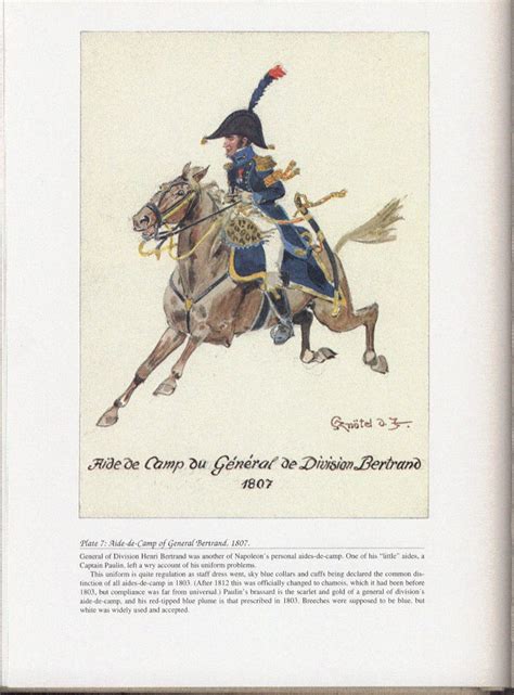 Command And Staff Plate 7 Aide De Camp Of General Bertrand 1807