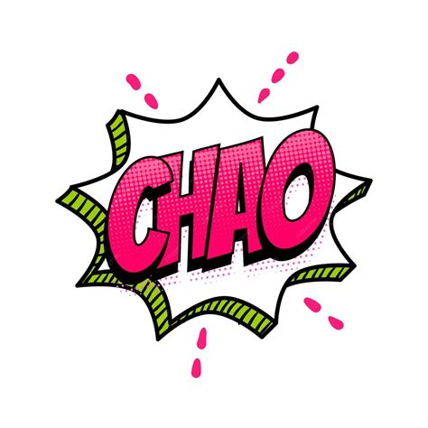 Premium Vector Chao Bye Hi Spanish Colored Comic Text Collection