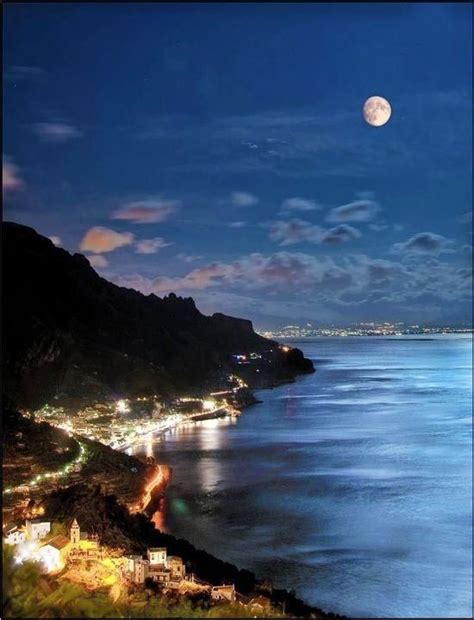 Amalfi At Night Places To Go Places To Travel Dream Vacations