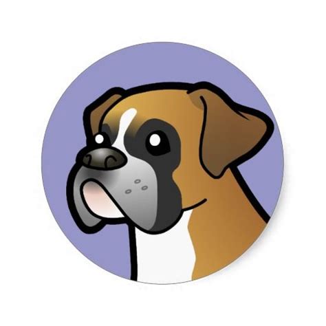 Cartoon Boxer Fawn And White Cartoon Dog Boxer Dogs Dog Drawing