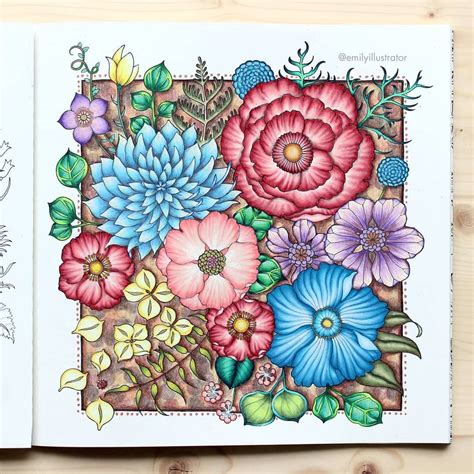 World of flowers by johanna basford pencils: Finished! 5th page from World of Flowers! #johannabasford ...