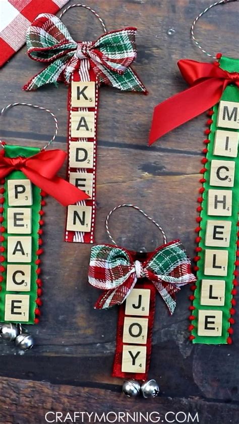 Personalized Scrabble Letter Ornaments Video Christmas Crafts To