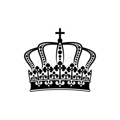 Monarchy Symbol Isolated Royal Crown Stock Vector Illustration Of