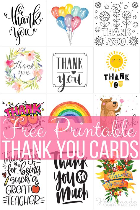 Free Printable Thank You Letters