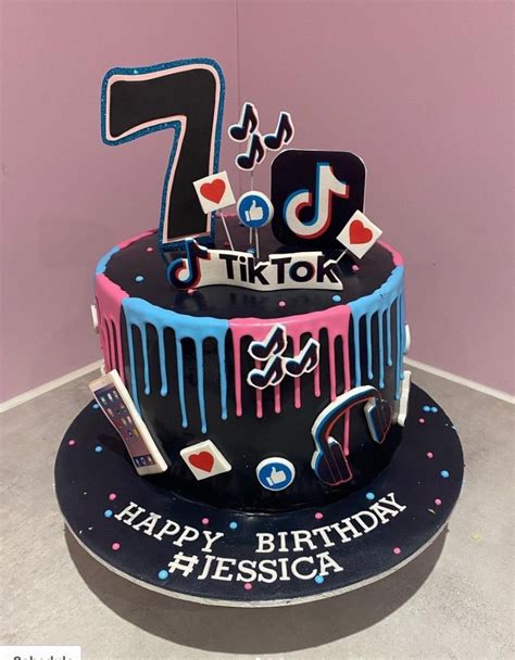Tiktok Theme Cake For Boy Malik Salerno