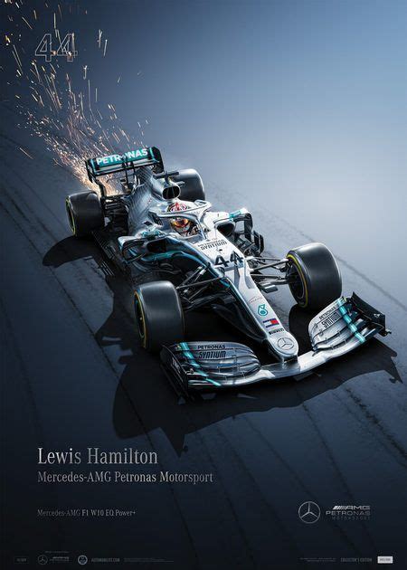 Formel 1 Autogrammkarte Lewis Hamilton Mercedes Amg Petronas Formel 1
