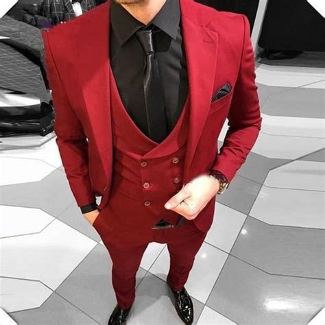 Suit For Men Red Men Suits Luxury Red Wedding Suits Wedding Groom 3
