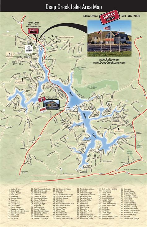 Detailed Map Of Deep Creek Lake Debra Savage