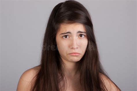 Pretty Girl With A Sad Face Stock Image Image Of Attractive Eyes