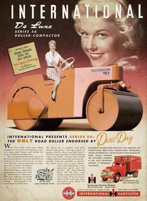 Doris Day Endorsing Heavy Machinery Who Knew Pin Up Vintage Weird