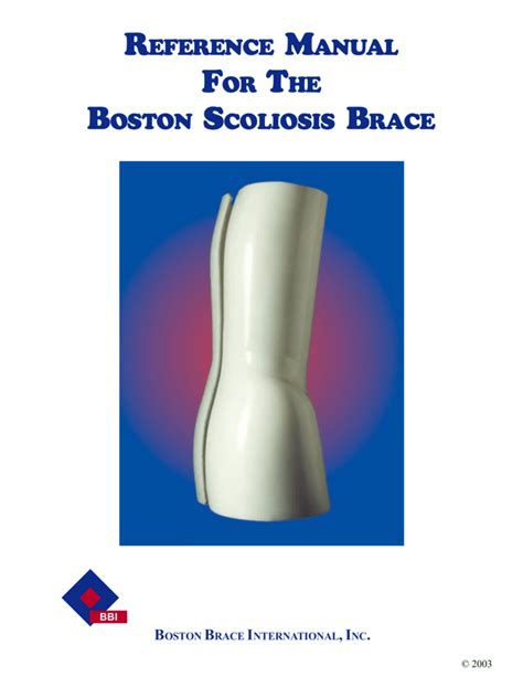 Srs Manual Boston Brace