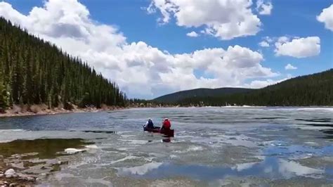 Canoeing Through Ice At Jefferson Lake Co 682014 Youtube