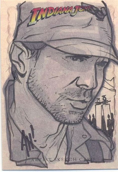 Indiana Jones Heritage Adam Hughes Sketch Card Adam Hughes Card