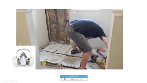 If you have carpet in your bathroom please don't be offended. Removal bathroom concrete subfloor 20150607 - YouTube