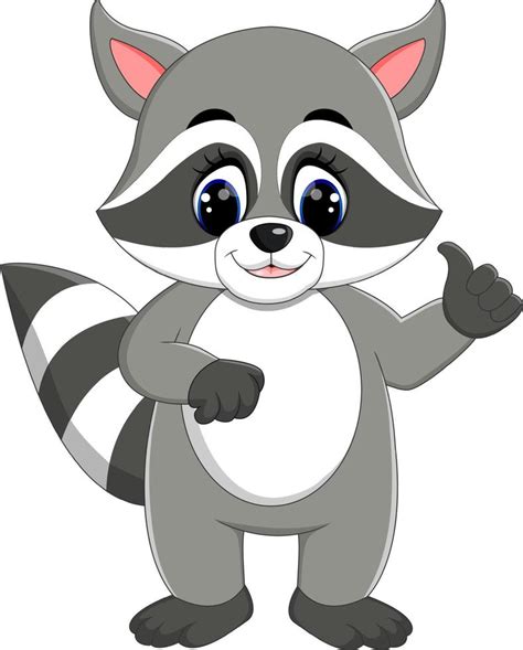 Baby Raccoon Cartoon 7916387 Vector Art At Vecteezy