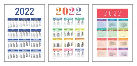 January 2022 Calendar Blue Color Planner Design English Calender