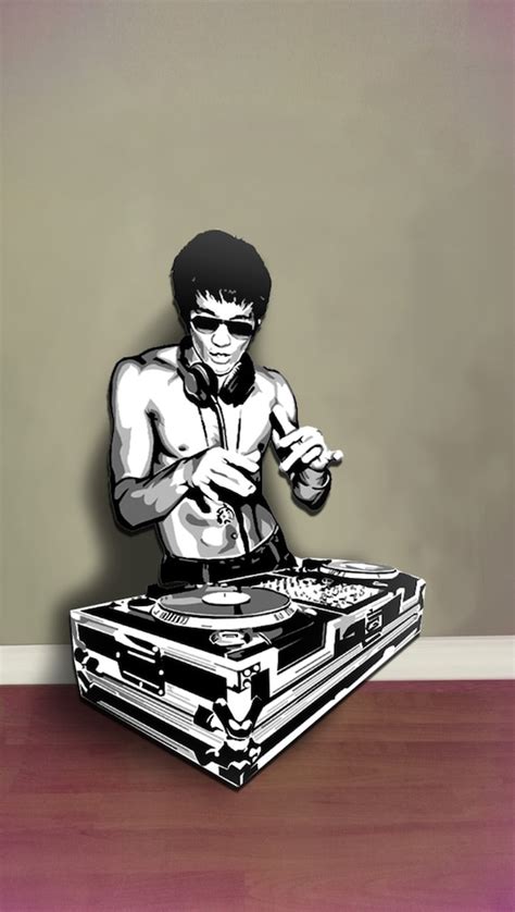 Bruce Lee Dj Pop Art 3d Portrait Layered By Swain7productions
