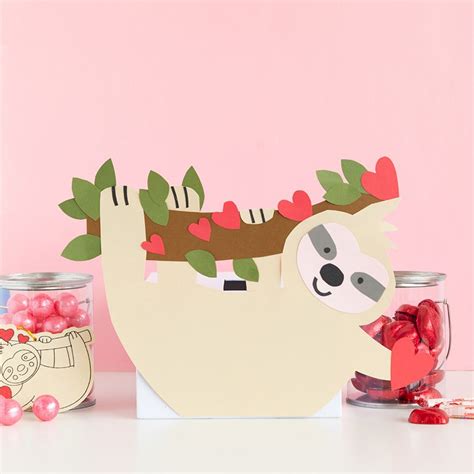 Diy Sloth Valentine Card Box Fun365 Kids Valentine Boxes Valentine