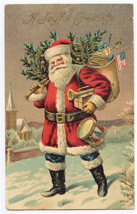 The Graphics Fairy Llc Free Victorian Clip Art Santa Clause In Red