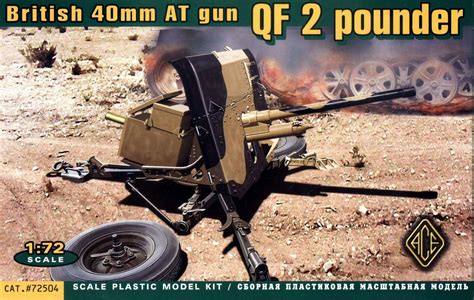 Ace 172 72504 British 40mm Anti Tank Gun Ordnance Qf 2 Pounder Ebay