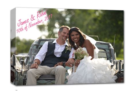 Relive your wedding day by customising your own canvas ...