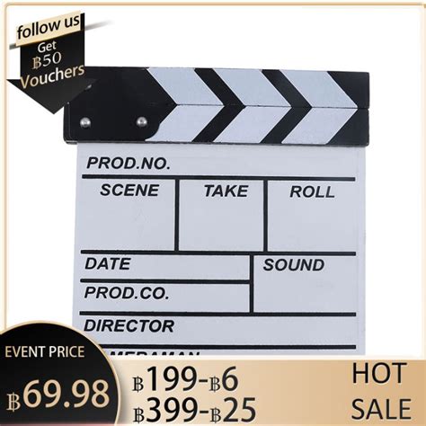 Yuan Director Video Acrylic Clapboard Dry Erase Tv Film Movie Clapper