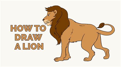 How to draw lion head. How to Draw a Lion - Easy Step-by-Step Drawing Tutorial ...