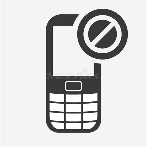 Cell Phone Icon With Not Allowed Sign Cell Phone Icon And Block