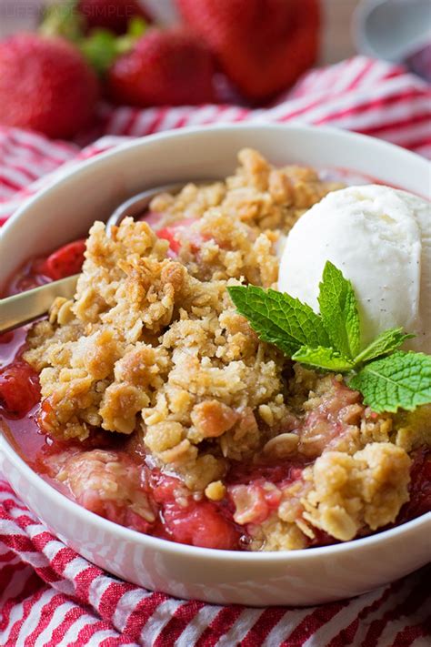 Strawberry Rhubarb Crisp Recipe Life Made Simple